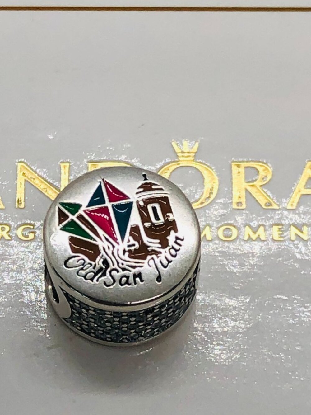 Pandora Puerto Rico Bead Charm S925 Silver with box